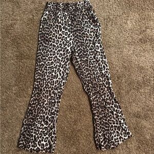 Leopard Print Flared Pants